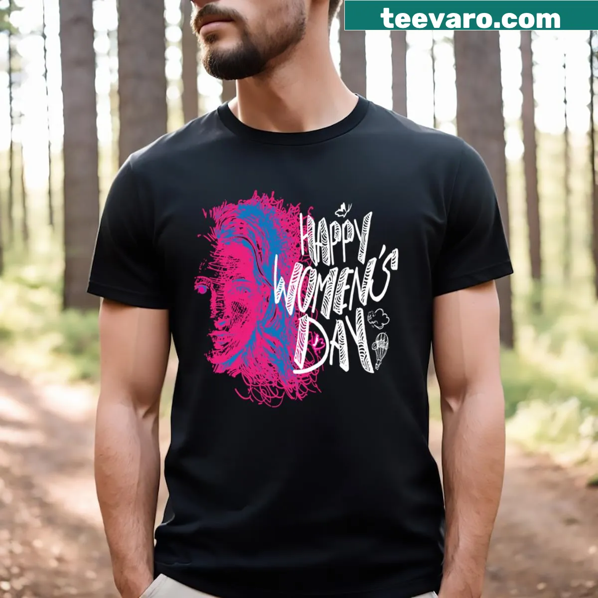 Typography design on Happy International Day T-shirt — on a men's t-shirt