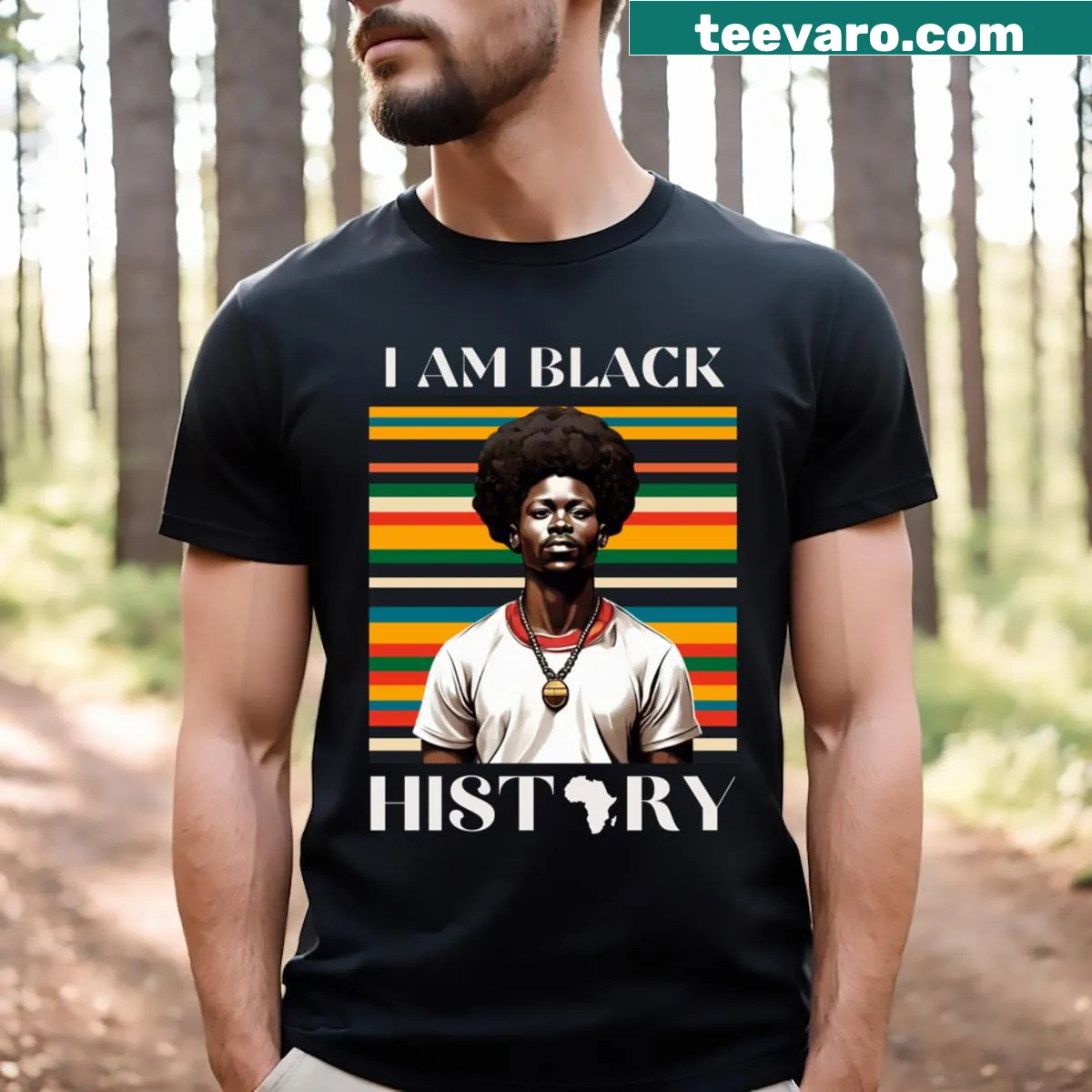 Empowering tee celebrating Black History Month — on a men's t-shirt