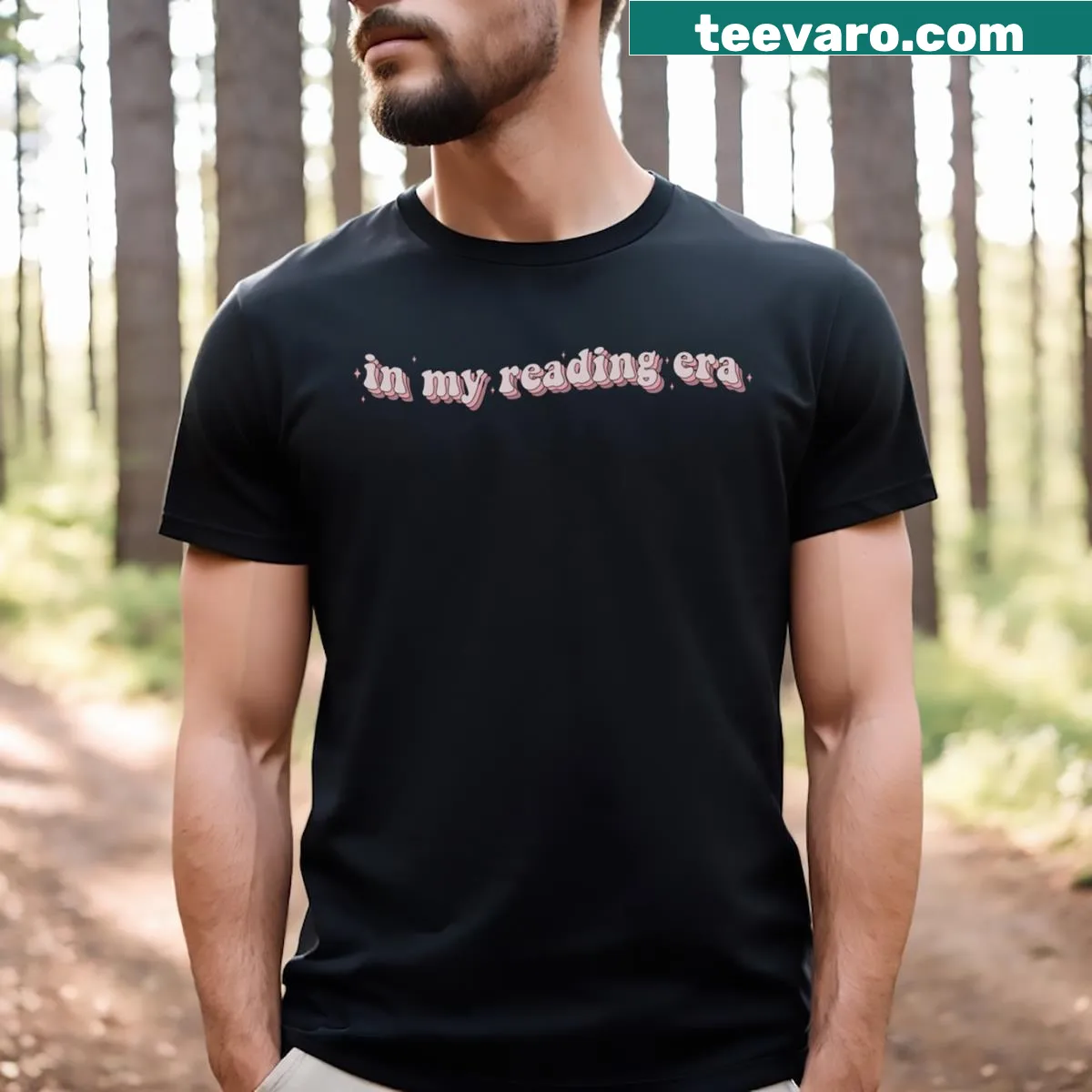 T-shirt with the phrase 'In My Reading Era' celebrating reading culture — on a men's t-shirt