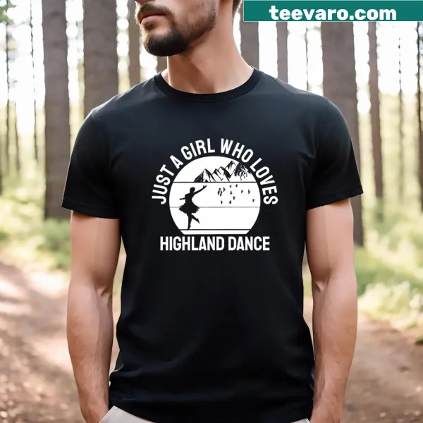 Highland fling dance T-shirt with retro design