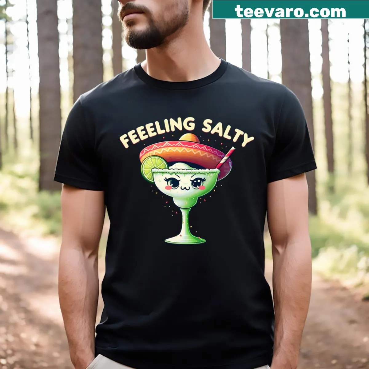Funny Cinco de Mayo margarita T-shirt — on a men's t-shirt