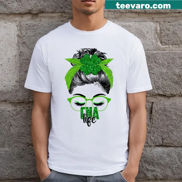St. Patrick's Day t-shirt for nurses featuring a shamrock and pun