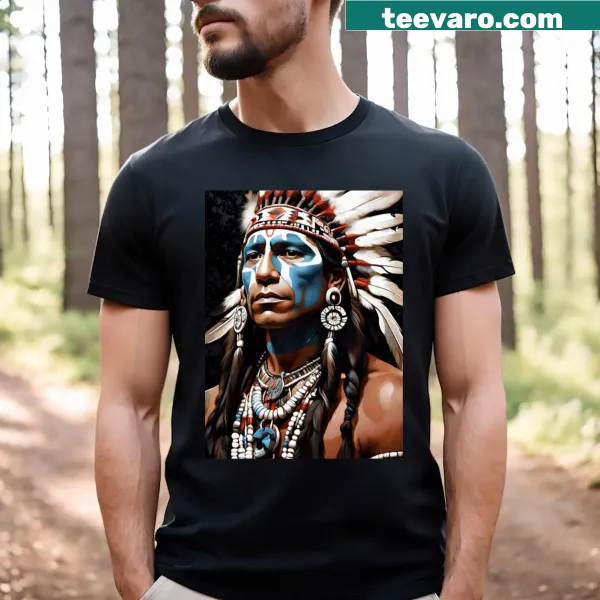 Watercolor design representing Native heritage on a T-shirt