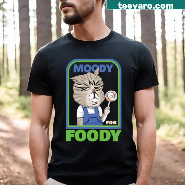 Retro moody cat graphic t-shirt