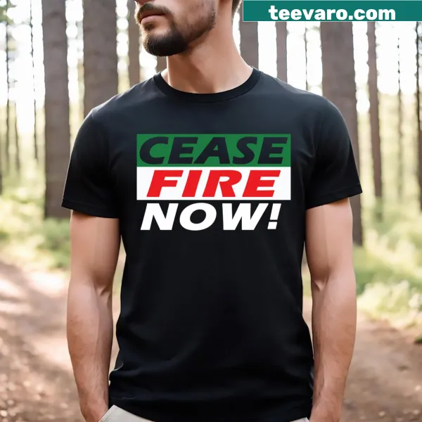 Bold text advocating Save Gaza on T-shirt