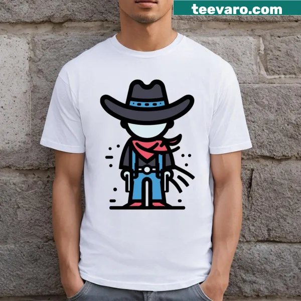 Wild West-themed graphic on a kid's t-shirt