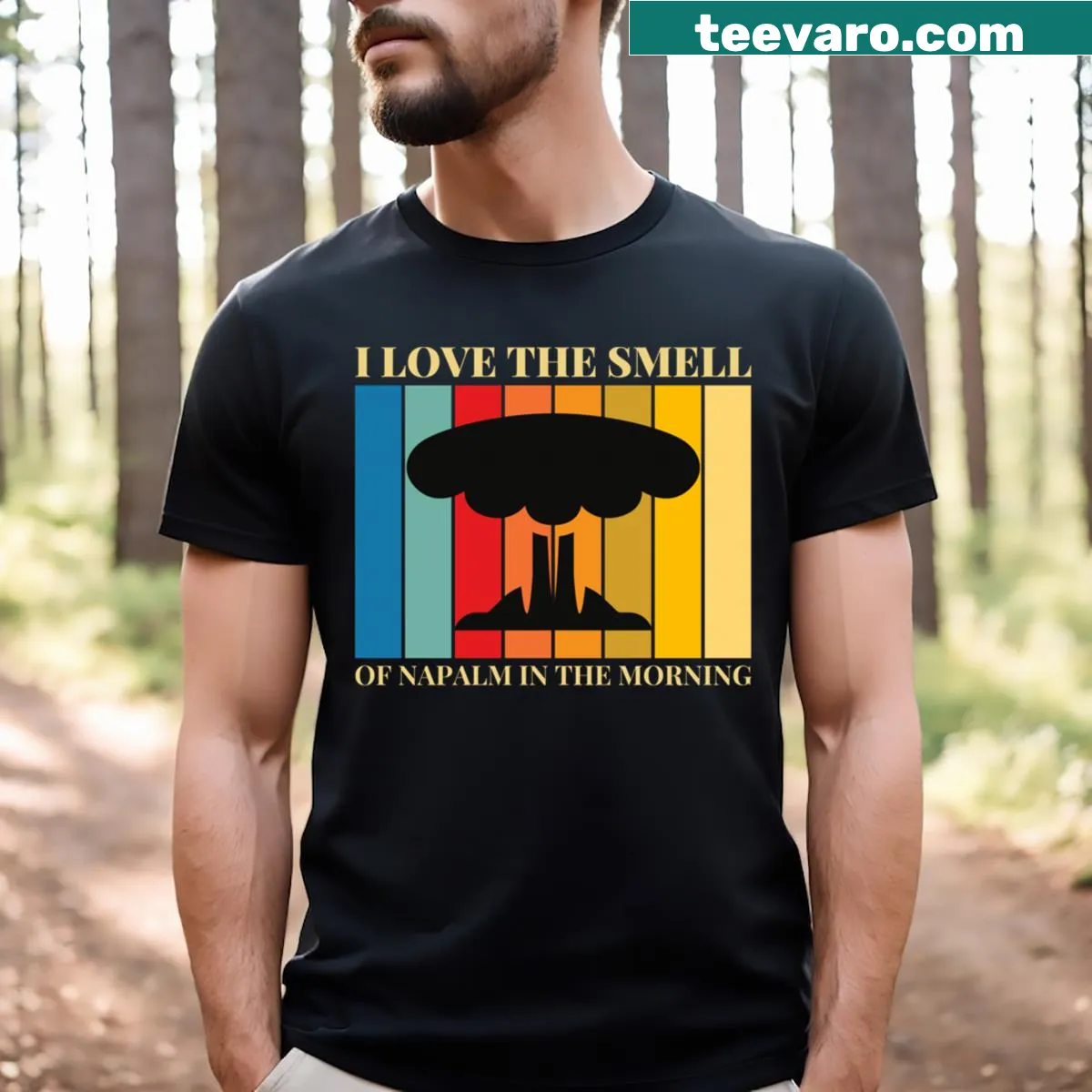 Bold t-shirt featuring a quote from Apocalypse Now — on a men's t-shirt