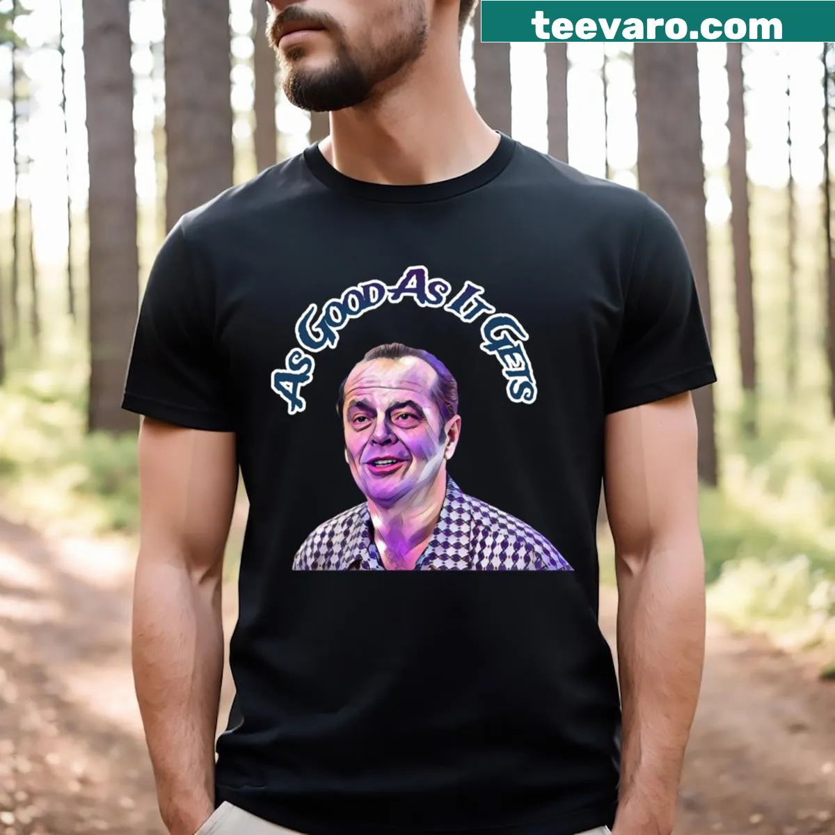 Minimalistic As Good As It Gets t-shirt with a positive message — on a men's t-shirt