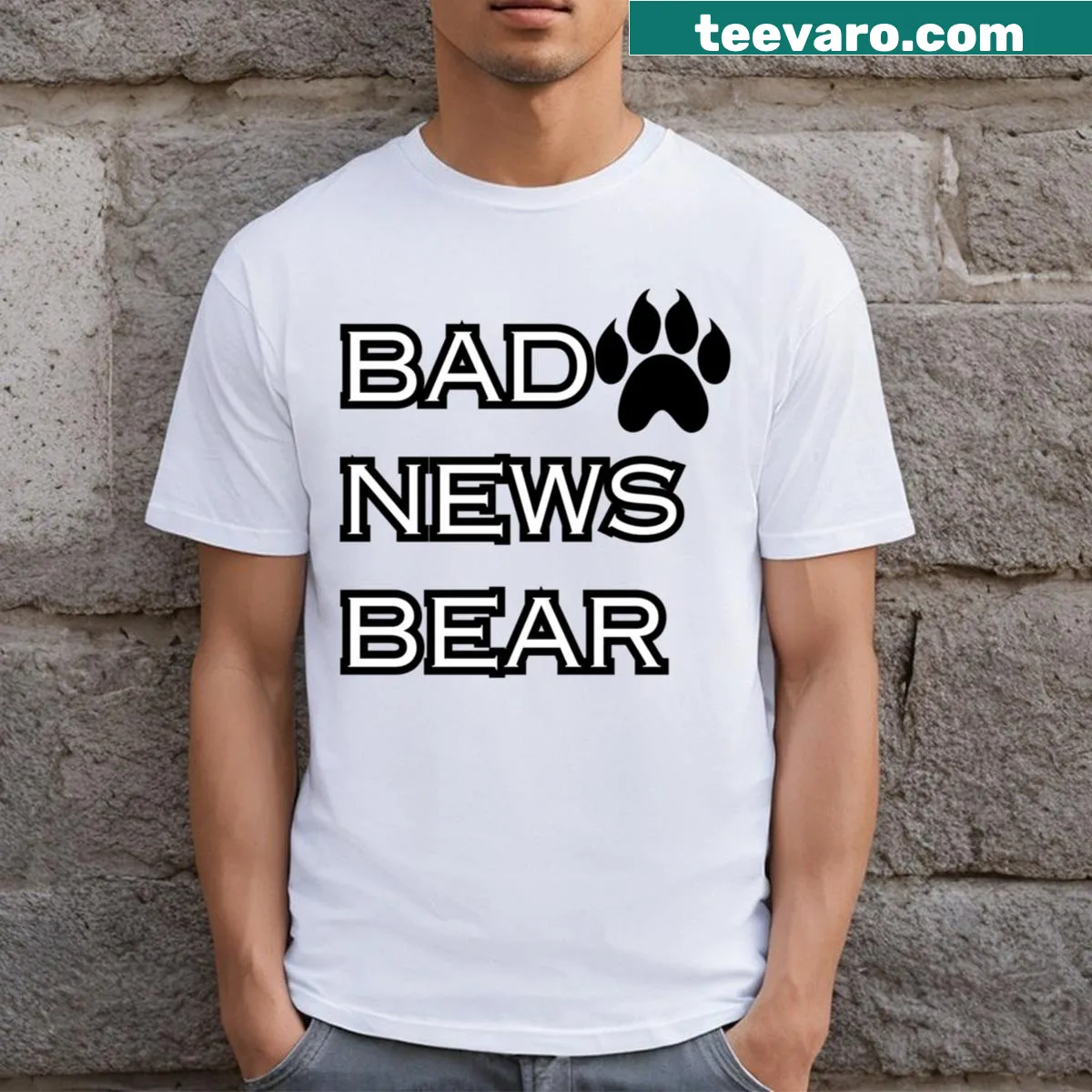 Bad News Bears graphic t-shirt featuring retro design — on a men's t-shirt