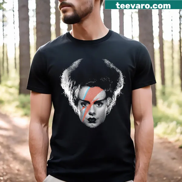Bride of Bowie Frankenstein illustration T-shirt