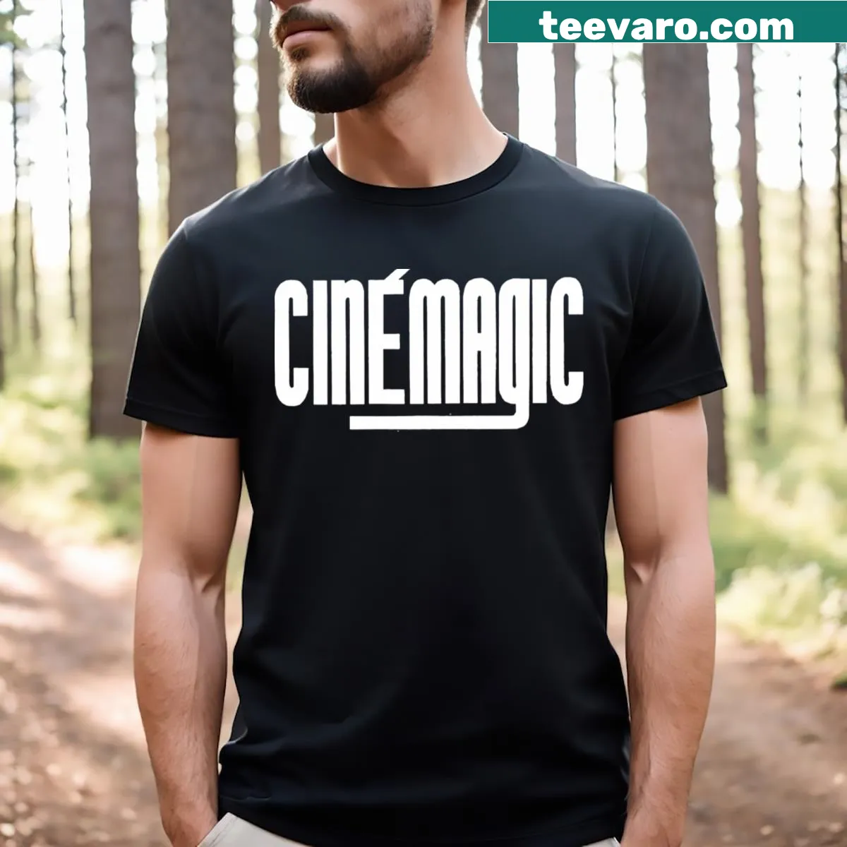 Retro-style T-shirt celebrating 80s filmmaking and Super 8 format — on a men's t-shirt