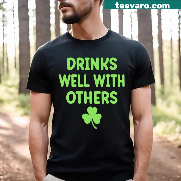 Humorous St. Patrick's Day T-shirt with a drinking-themed phrase