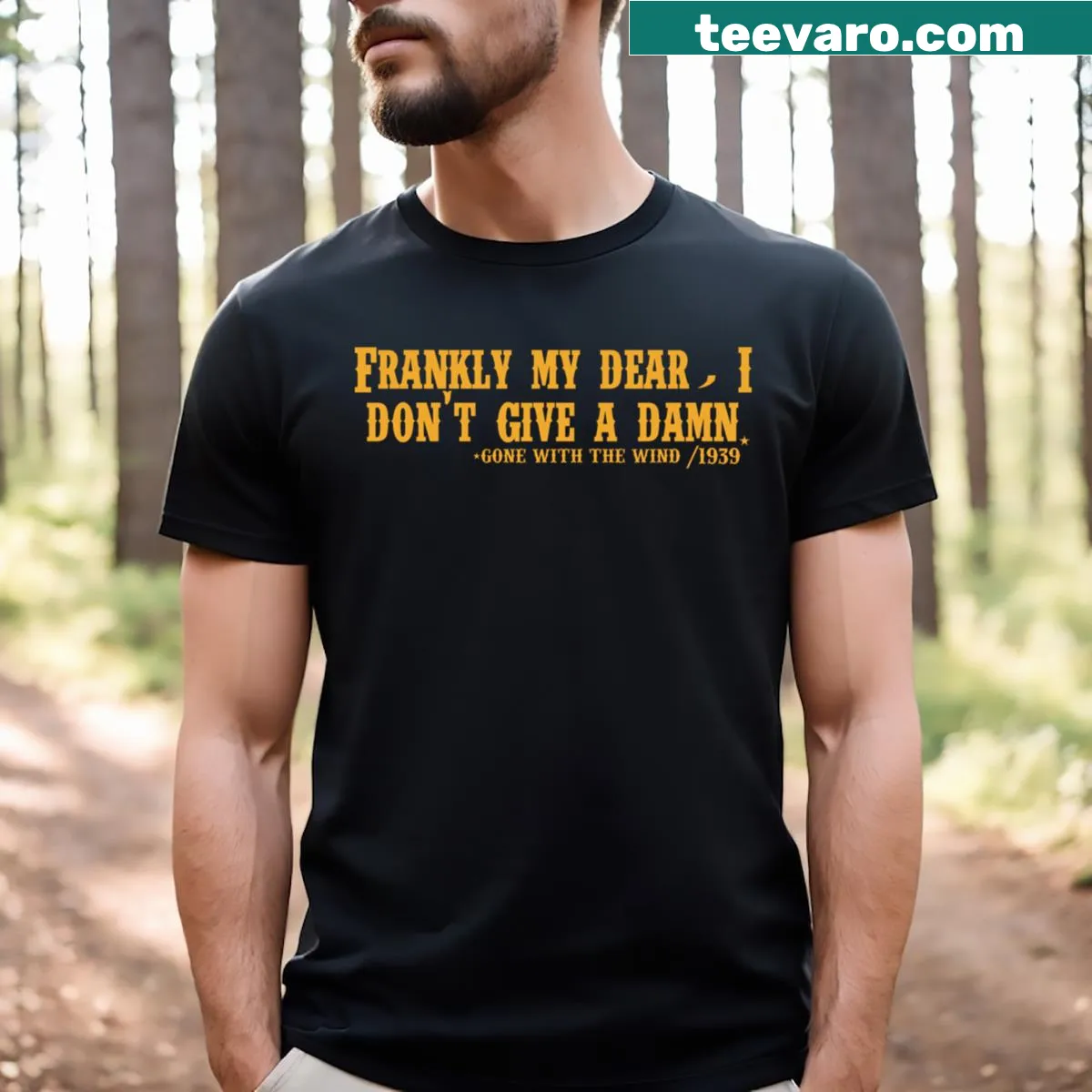 T-shirt featuring a famous quote from Rhett Butler in Gone With The Wind — on a men's t-shirt