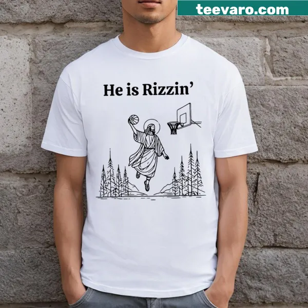Funny T-shirt featuring Jesus basketball meme for men