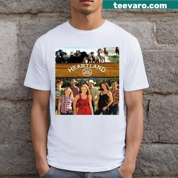 Minimalist typography t-shirt featuring the word 'Heartland'