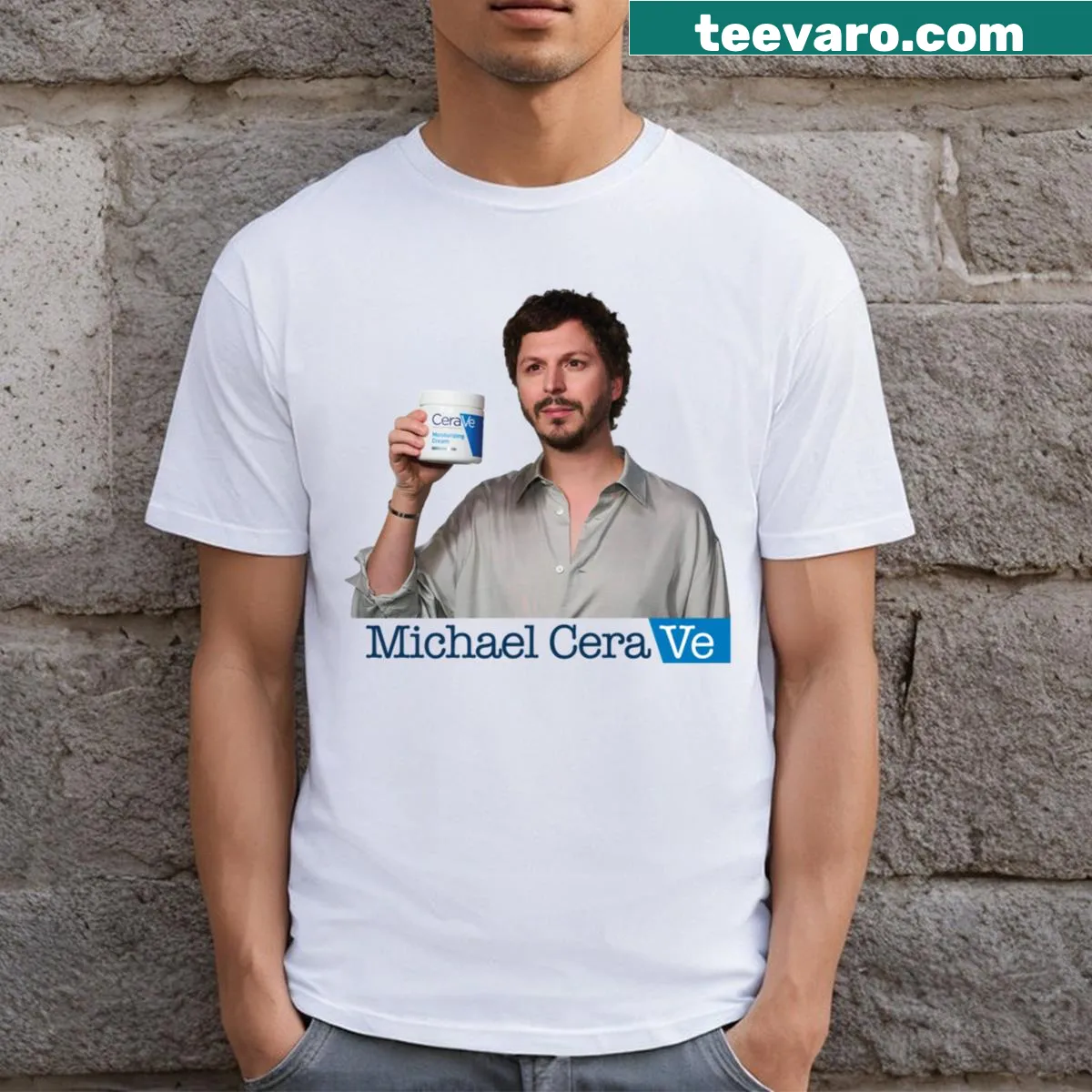 Funny Michael Cerave graphic T-shirt — on a men's t-shirt