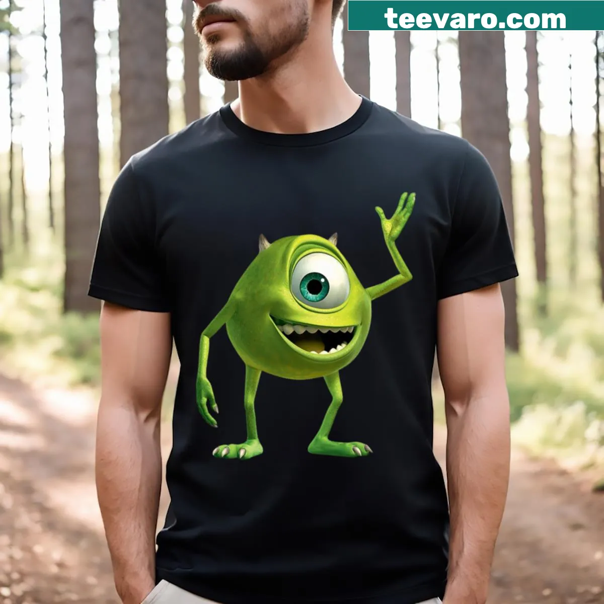 T-shirt featuring Mike Wazowski from Monsters, Inc. — on a men's t-shirt