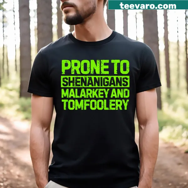 Funny St. Patrick's Day t-shirt with shenanigans text