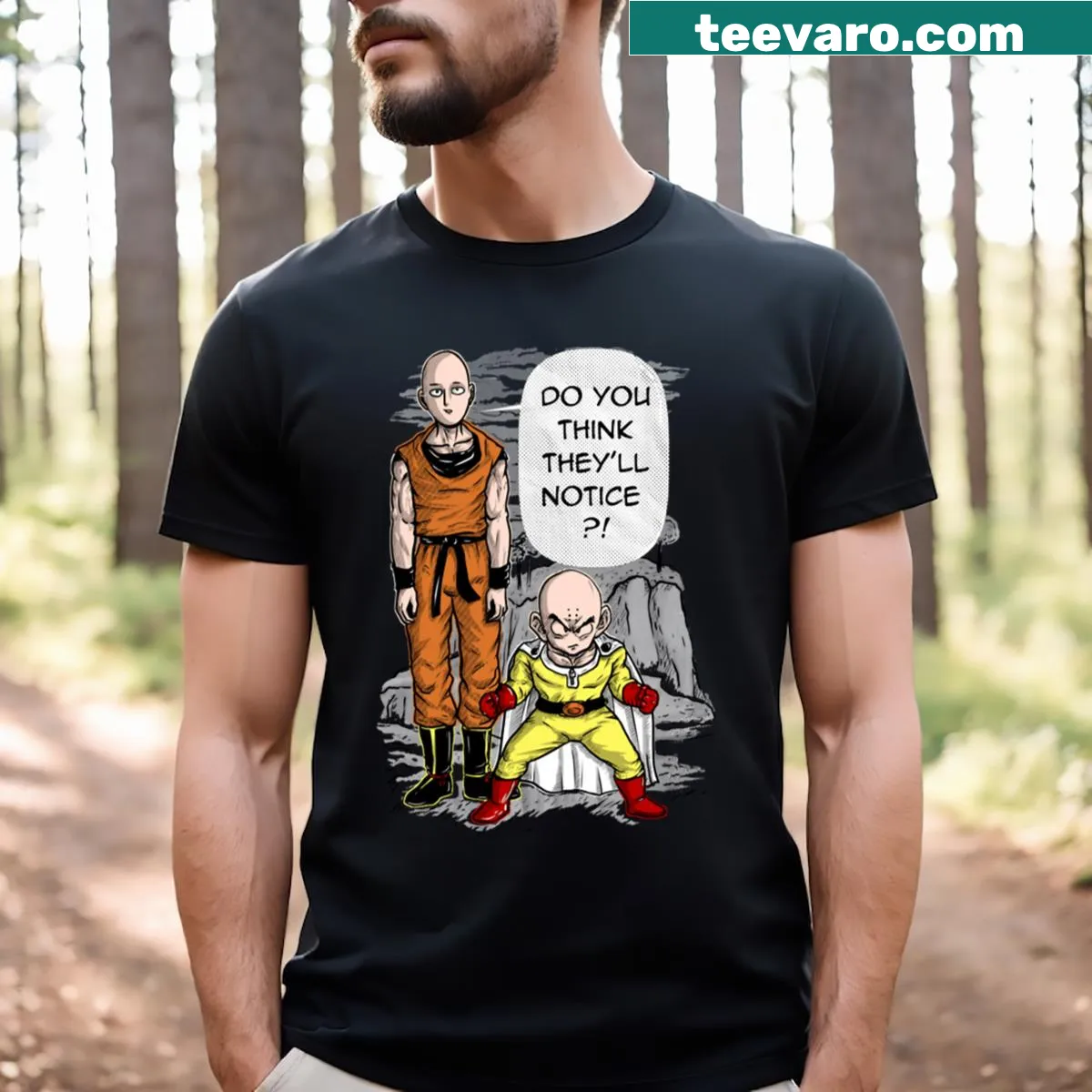 Illustration of Saitama in switch suits from Opm manga — on a men's t-shirt
