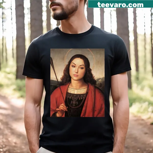 Illustrated Sasha Grey T-shirt inspired by Raphael's style