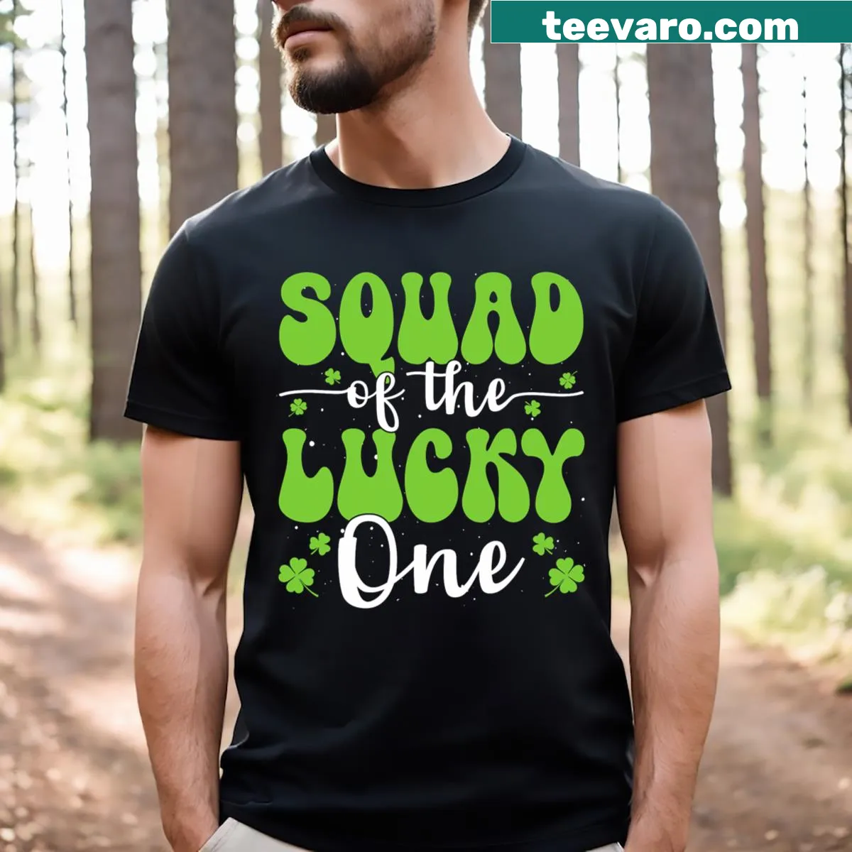 T-shirt for kids with St. Patrick's Day design for first birthday — on a men's t-shirt