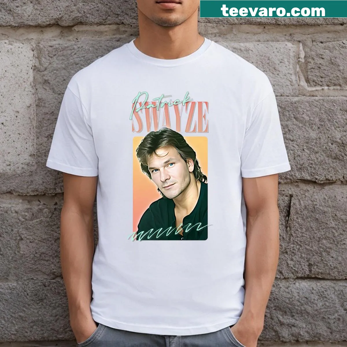 Vintage-style graphic T-shirt inspired by classic cars — on a men's t-shirt
