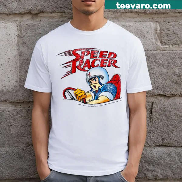 Vintage T-shirt featuring Speed Racer graphics from the 80s
