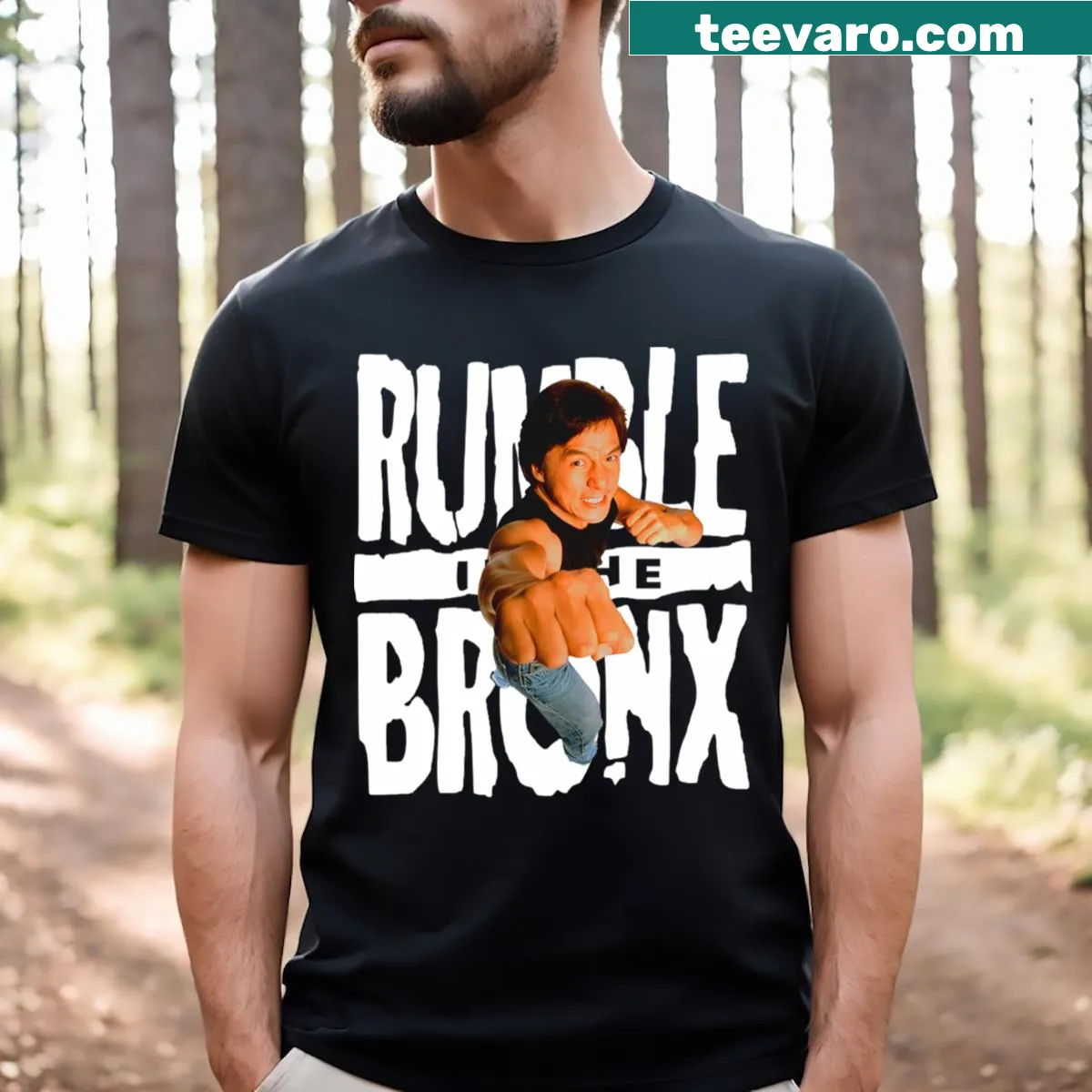 Vintage Rumble In The Bronx T-shirt featuring iconic movie graphics — on a men's t-shirt