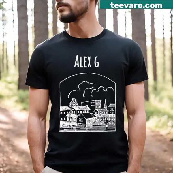 Essential T-shirt featuring Alex G town logo in minimalist design