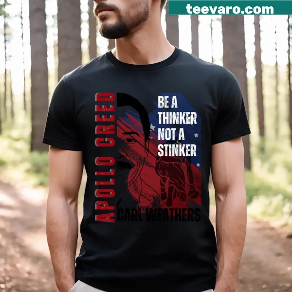 T-shirt with bold typography promoting thoughtfulness