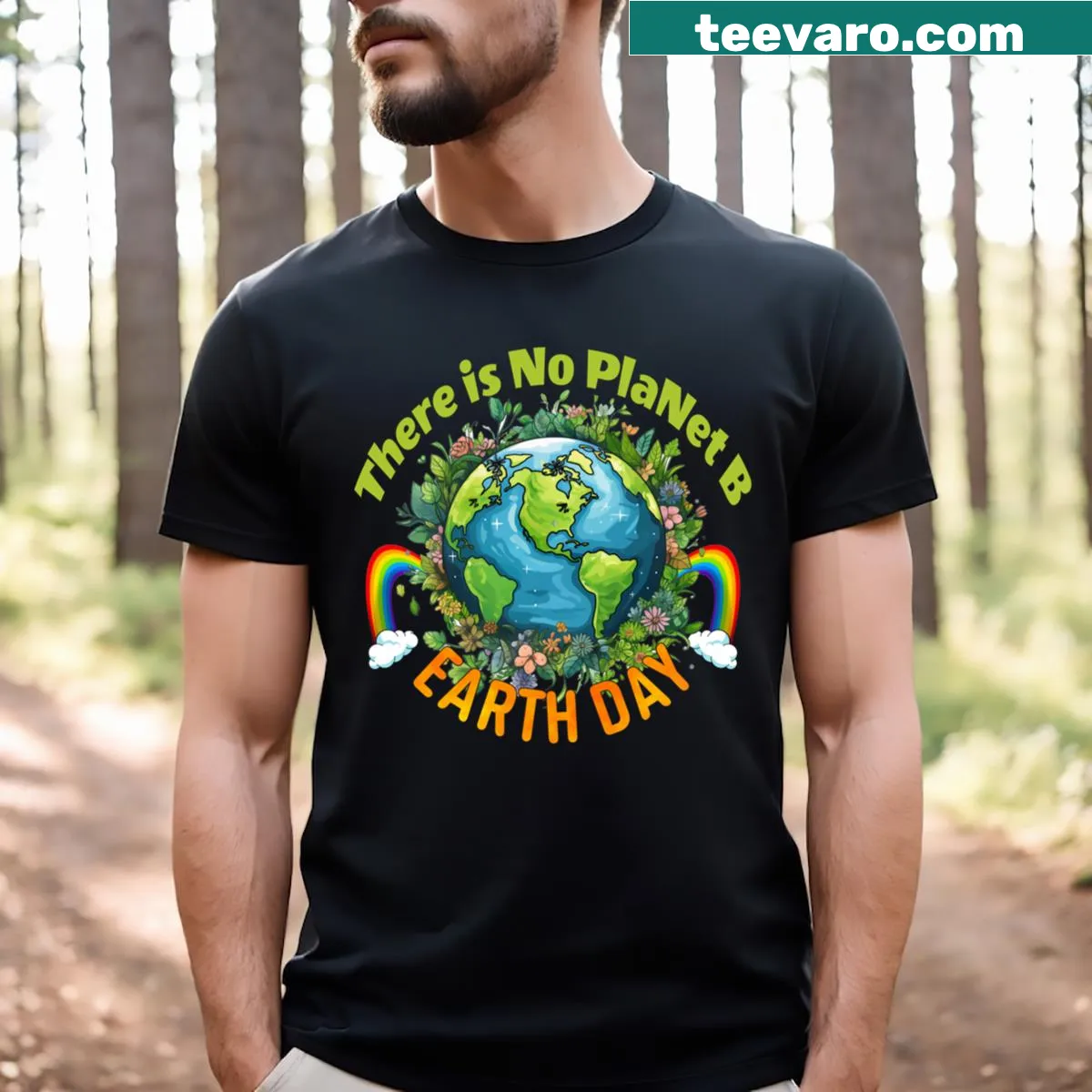 Earth Day t-shirt promoting environmental awareness with a strong message. — on a men's t-shirt
