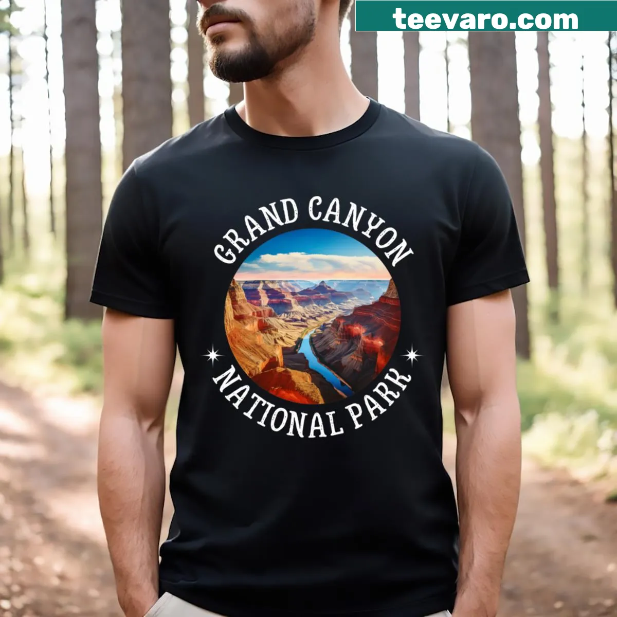 Grand Canyon T-shirt inspired by nature — on a men's t-shirt