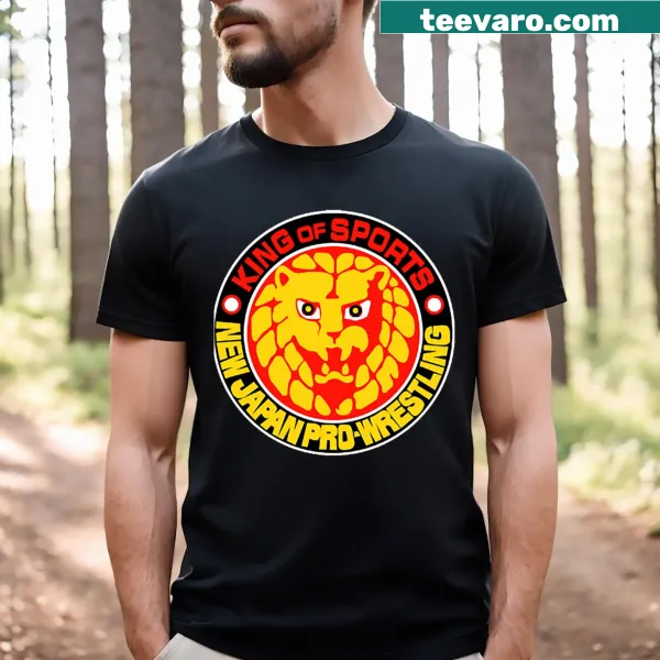 Bold design celebrating New Japan Pro Wrestling on a T-shirt
