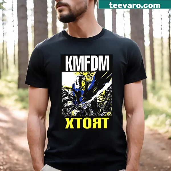 T-shirt featuring Kmfdm band logo