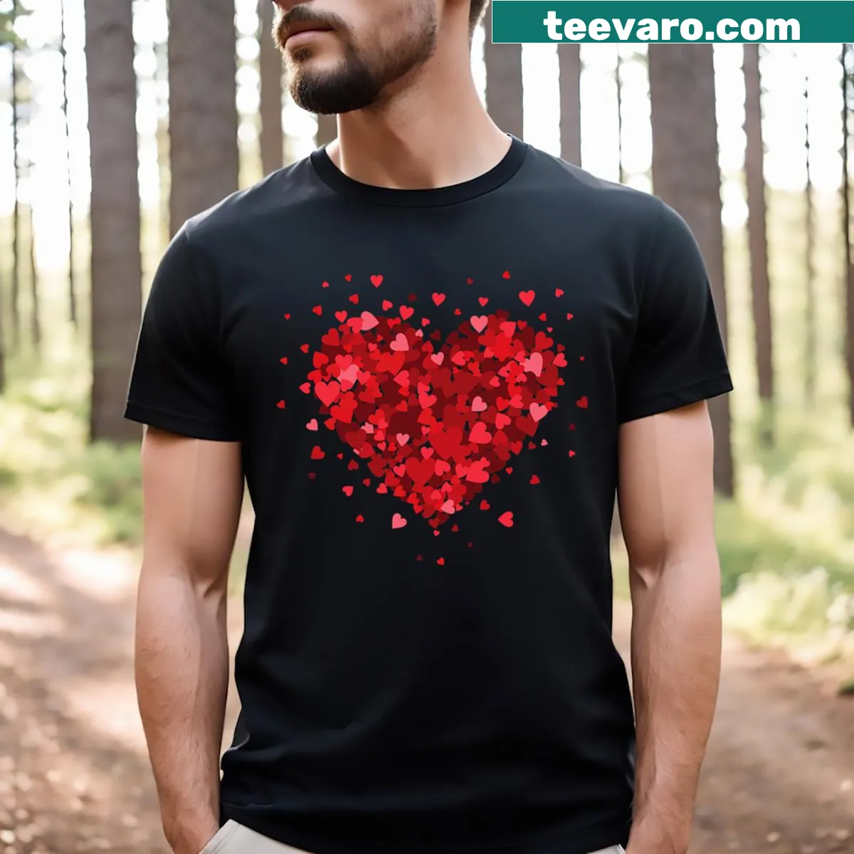 Cute heart design for Valentine's Day on a kids t-shirt — on a men's t-shirt