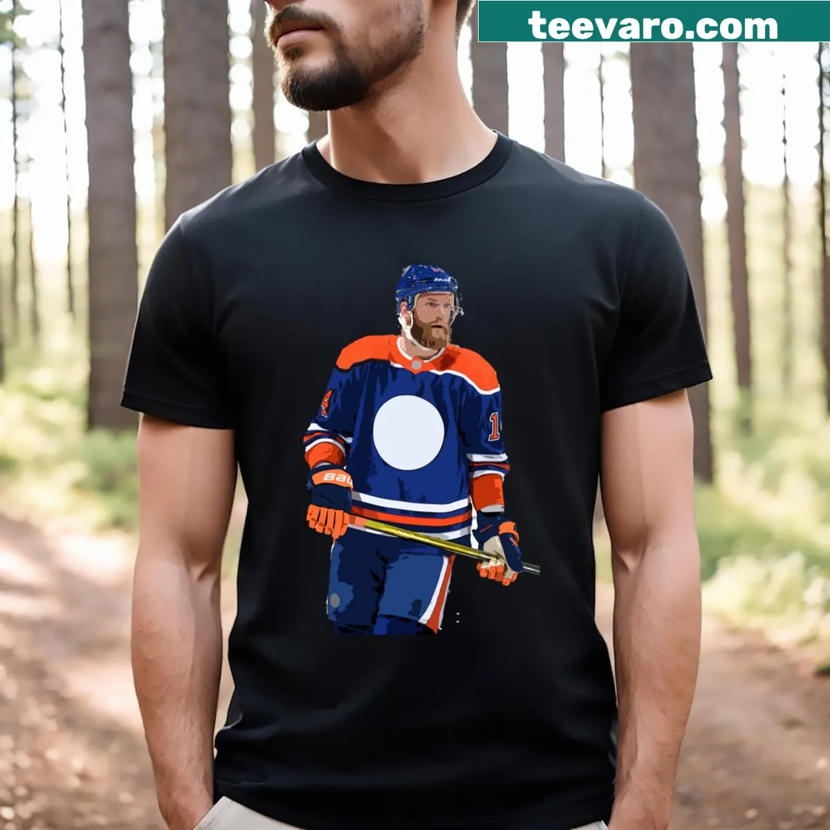 Mattias Ekholm T-shirt with clean typography — on a men's t-shirt