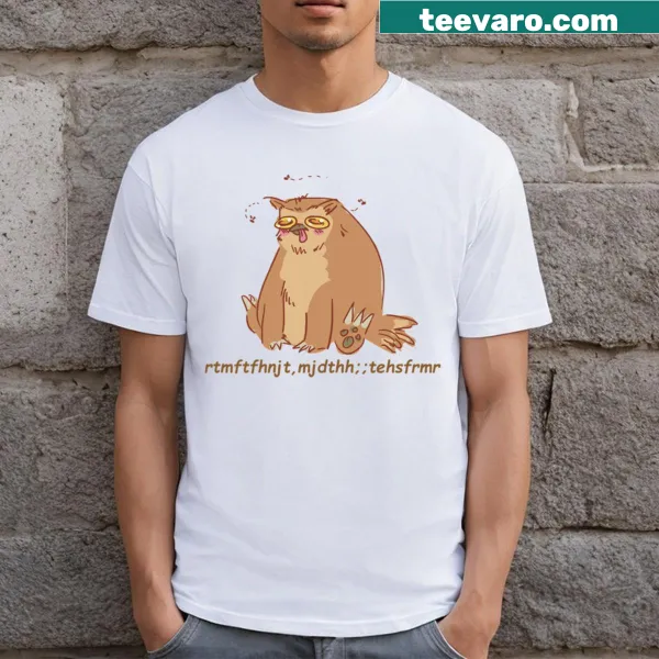 T-shirt featuring an illustration of an Owlbear head