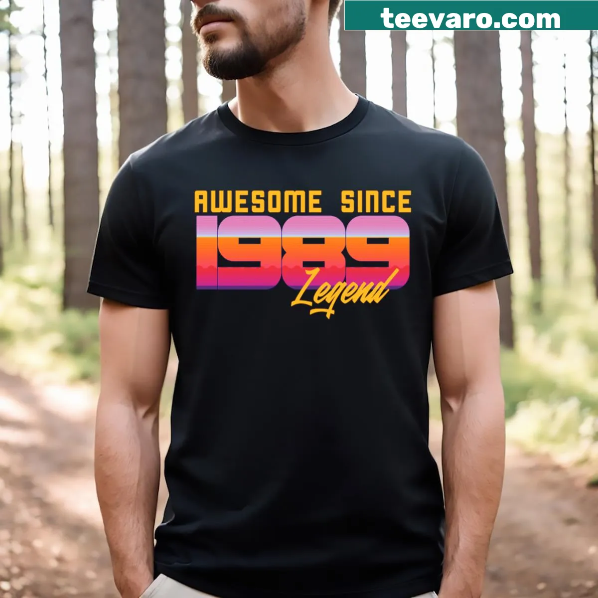 Retro 35th birthday shirt with bold typography and vintage vibe — on a men's t-shirt