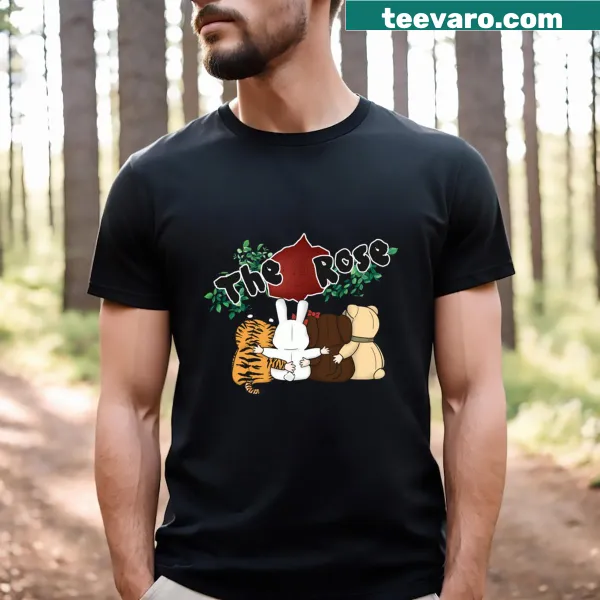 Chibi-style T-shirt featuring cute rosebud graphics