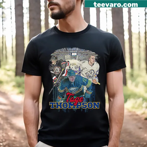 T-shirt featuring Tage Thompson for hockey fans