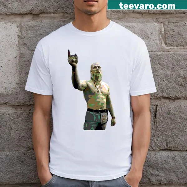 Playful illustration T-shirt of the Techno Viking meme