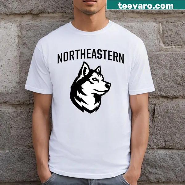 Northeastern Huskies T-shirt featuring an emblematic logo