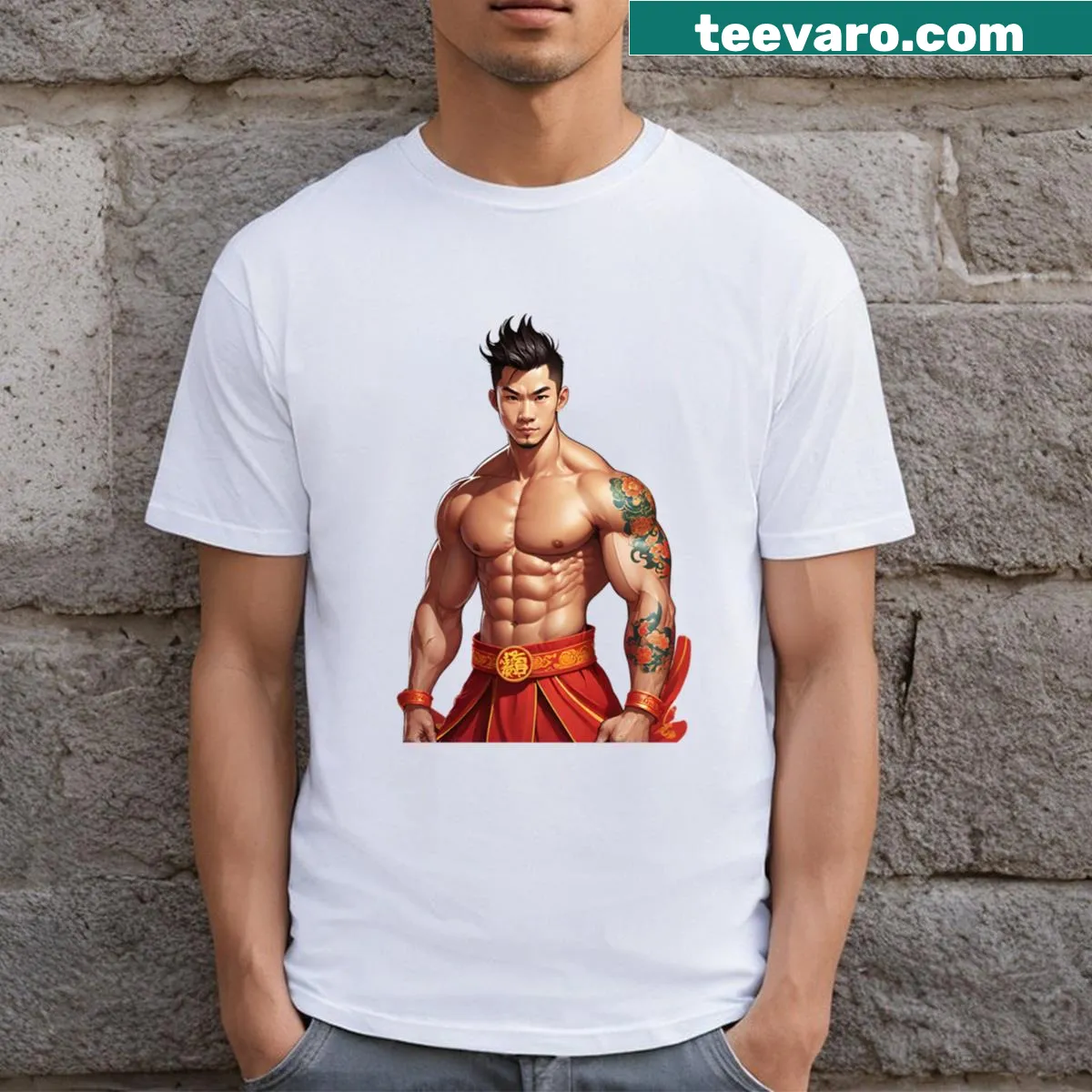 Dragon graphic t-shirt for Year of the Dragon — on a men's t-shirt