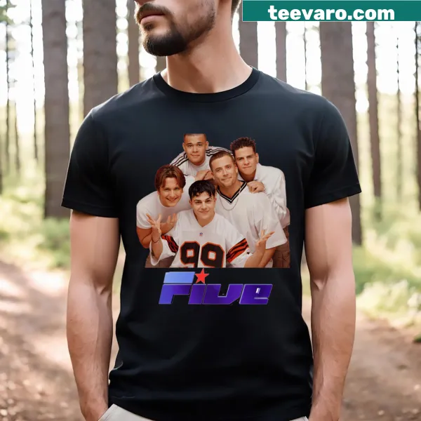 Graphic T-shirt honoring the boy band 5ive