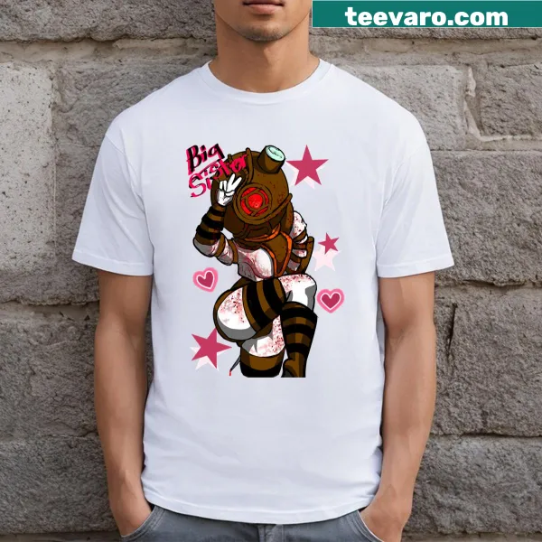 Playful Big Sister typography t-shirt