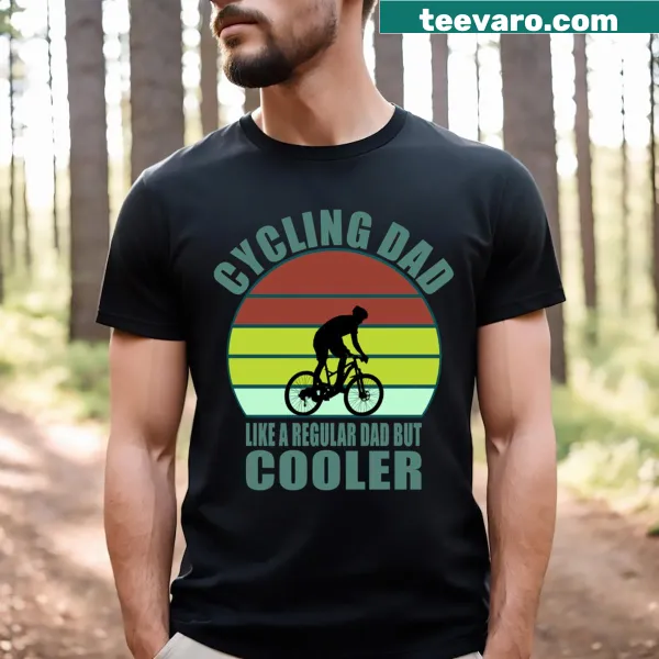 Funny Cycling Dad T-shirt with humorous typography