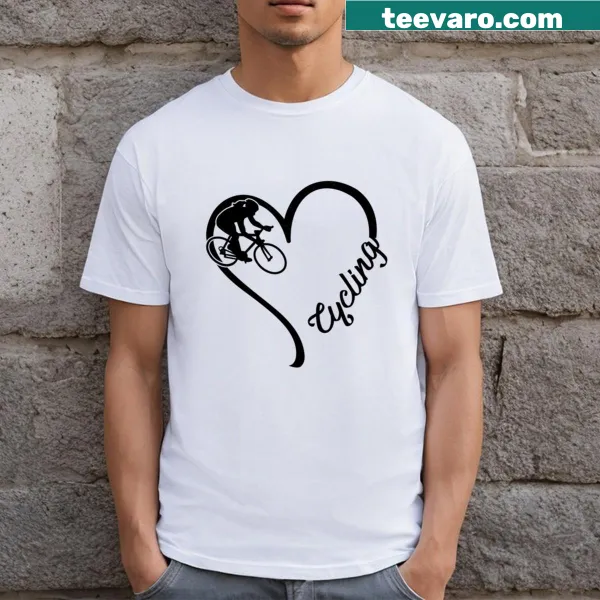 T-shirt with 'Cycling Heart' printed design