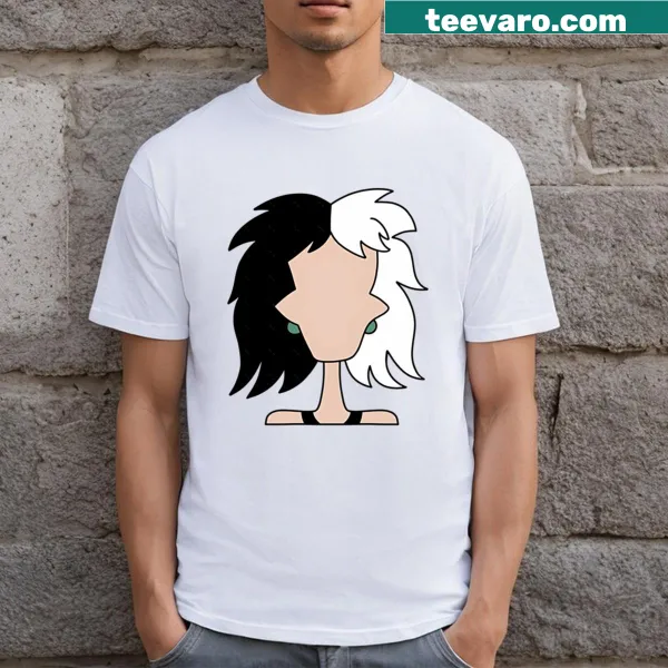 Cartoon design of an evil witch on a t-shirt