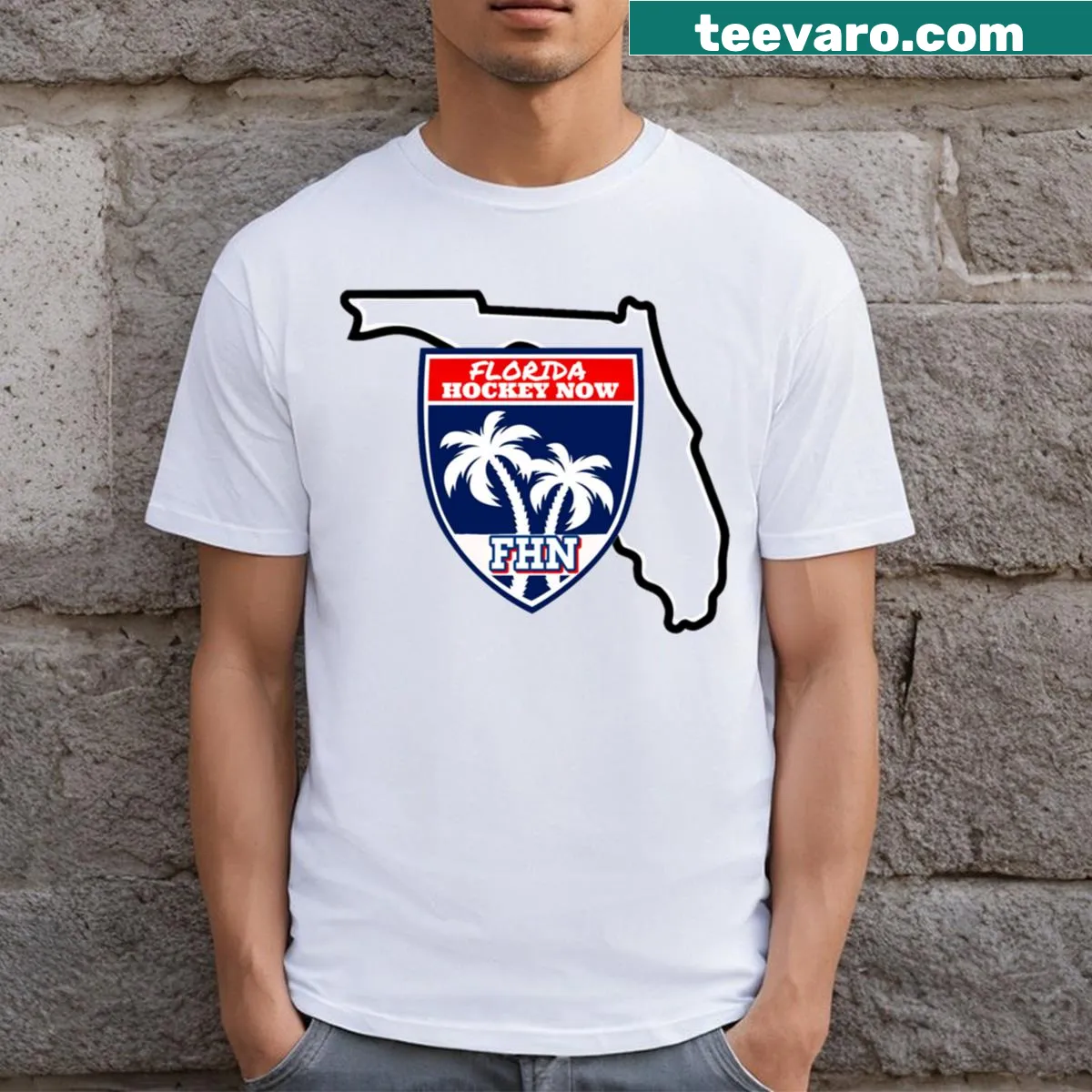 Sleek T-shirt featuring the bold FHN logo in a clear design. — on a men's t-shirt