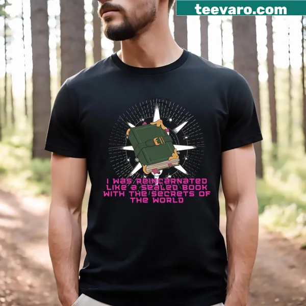 Fantasy-themed t-shirt celebrating isekai with magical world design